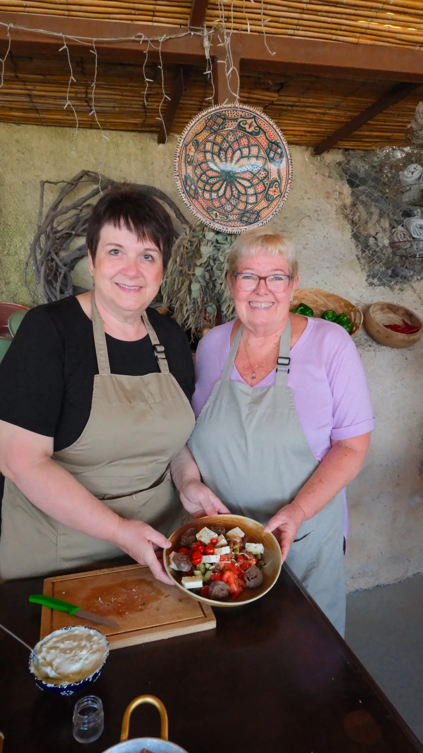Greek cooking class at Madame Sousou, Santorini