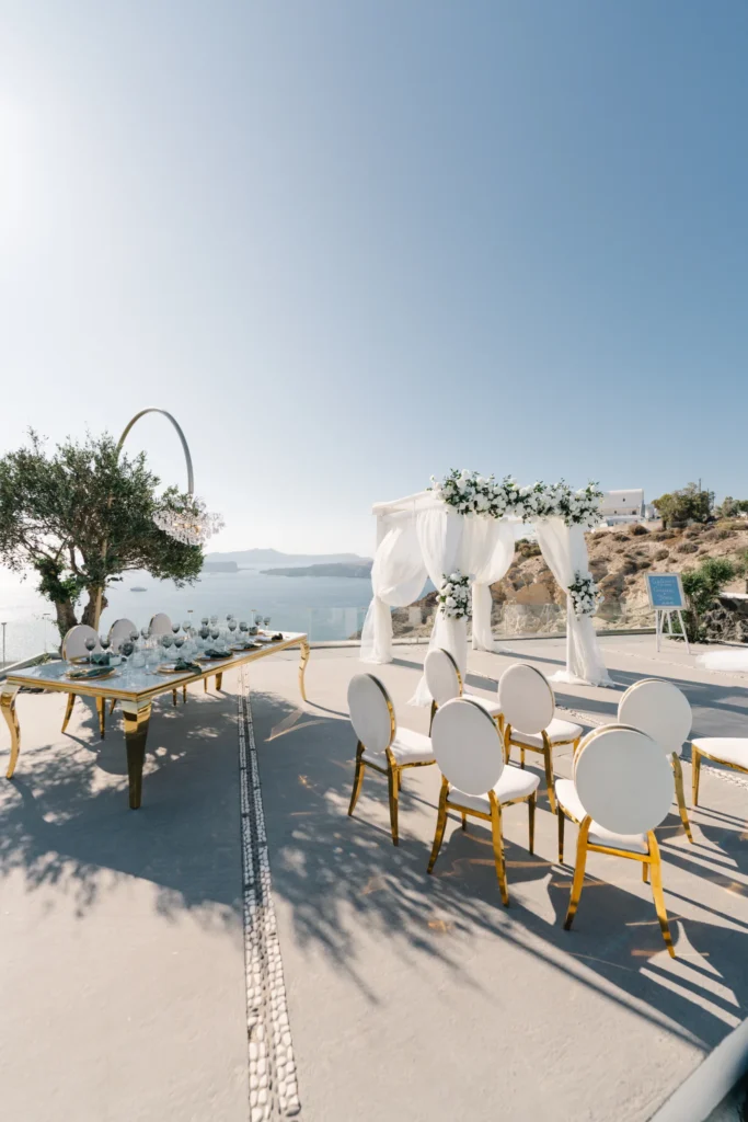 Grecia & Yoini wedding at Thermes, Santorini — 2