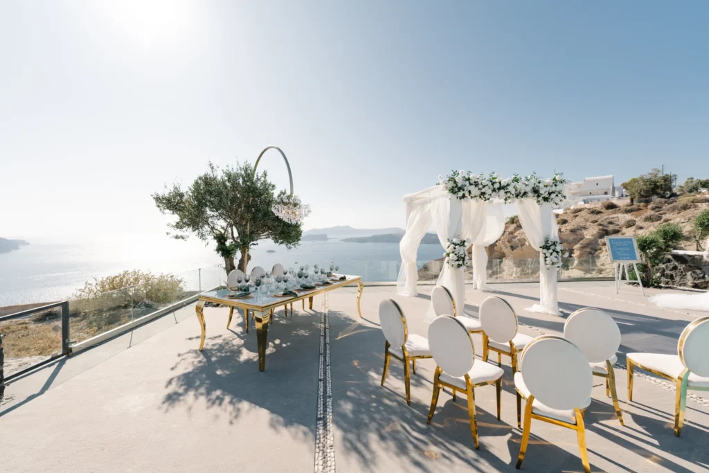 Grecia & Yoini wedding at Thermes, Santorini — 3