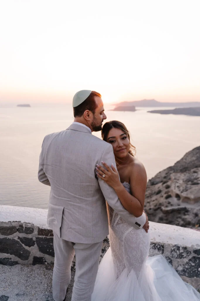 Grecia & Yoini wedding at Thermes, Santorini