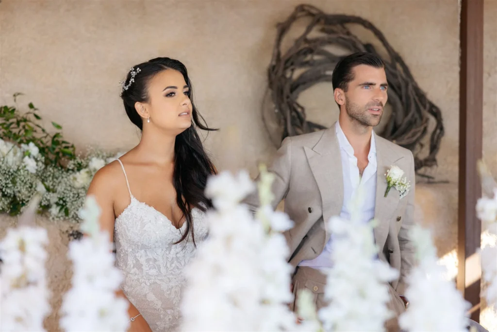 Mechaela & Ben wedding at Venetsanos Winery and Madame Sousou, Santorini — 1