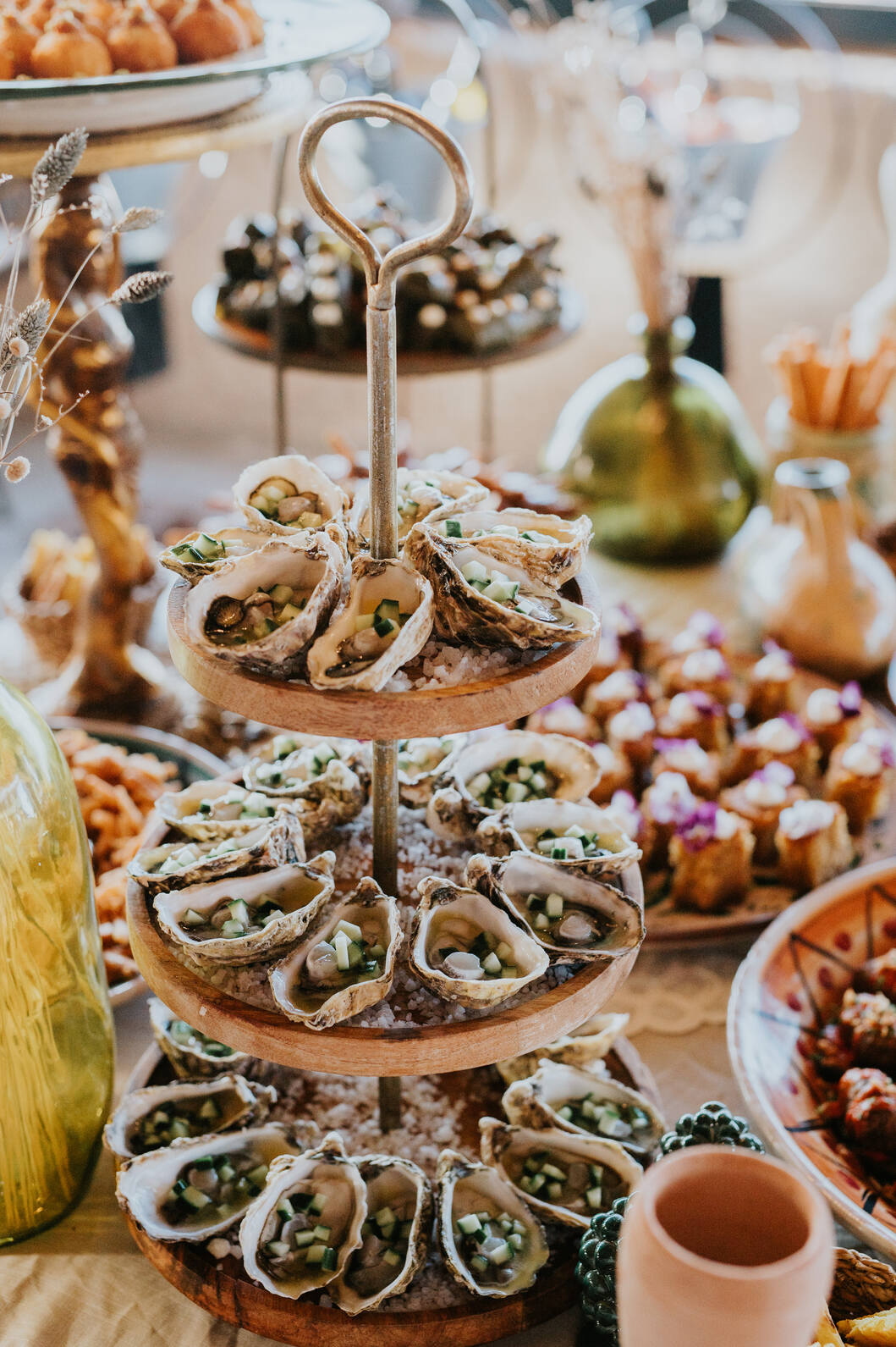 Greek small plates served with the tasting