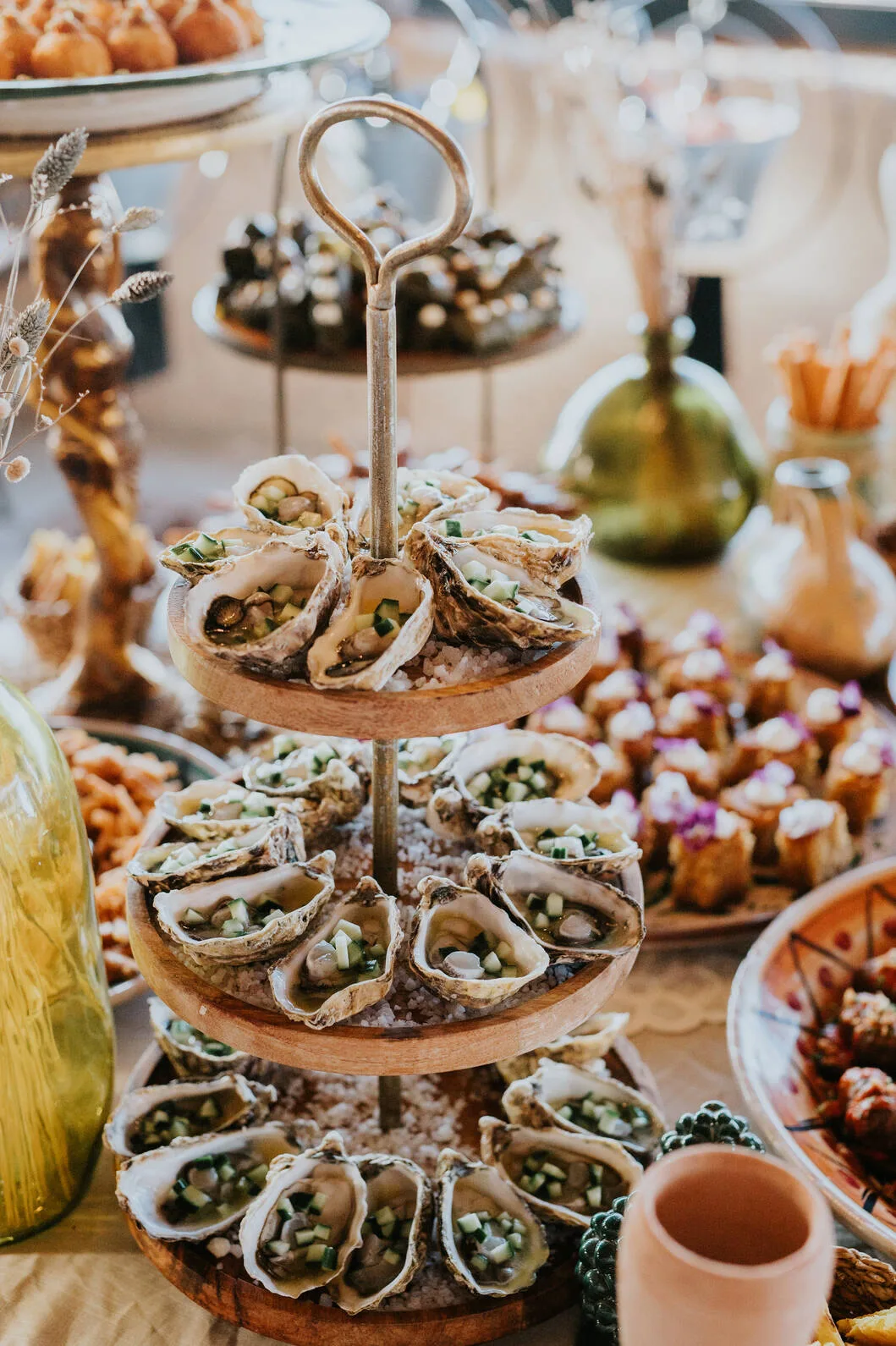 Greek small plates served with the tasting