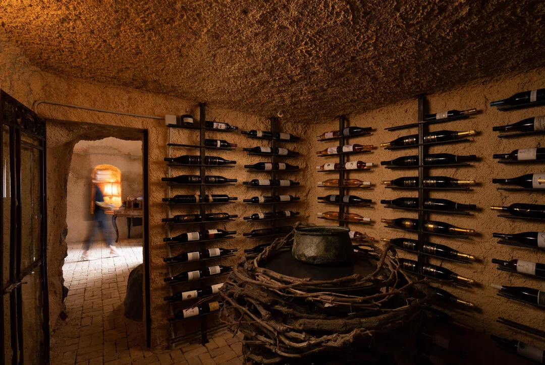 The wine cellar at Madame Sousou, Pyrgos