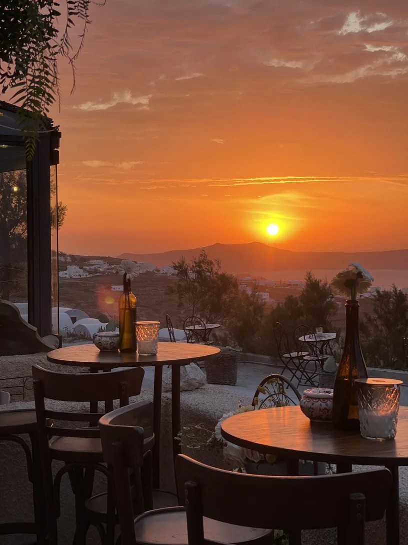 Sunset over Santorini from Pyrgos
