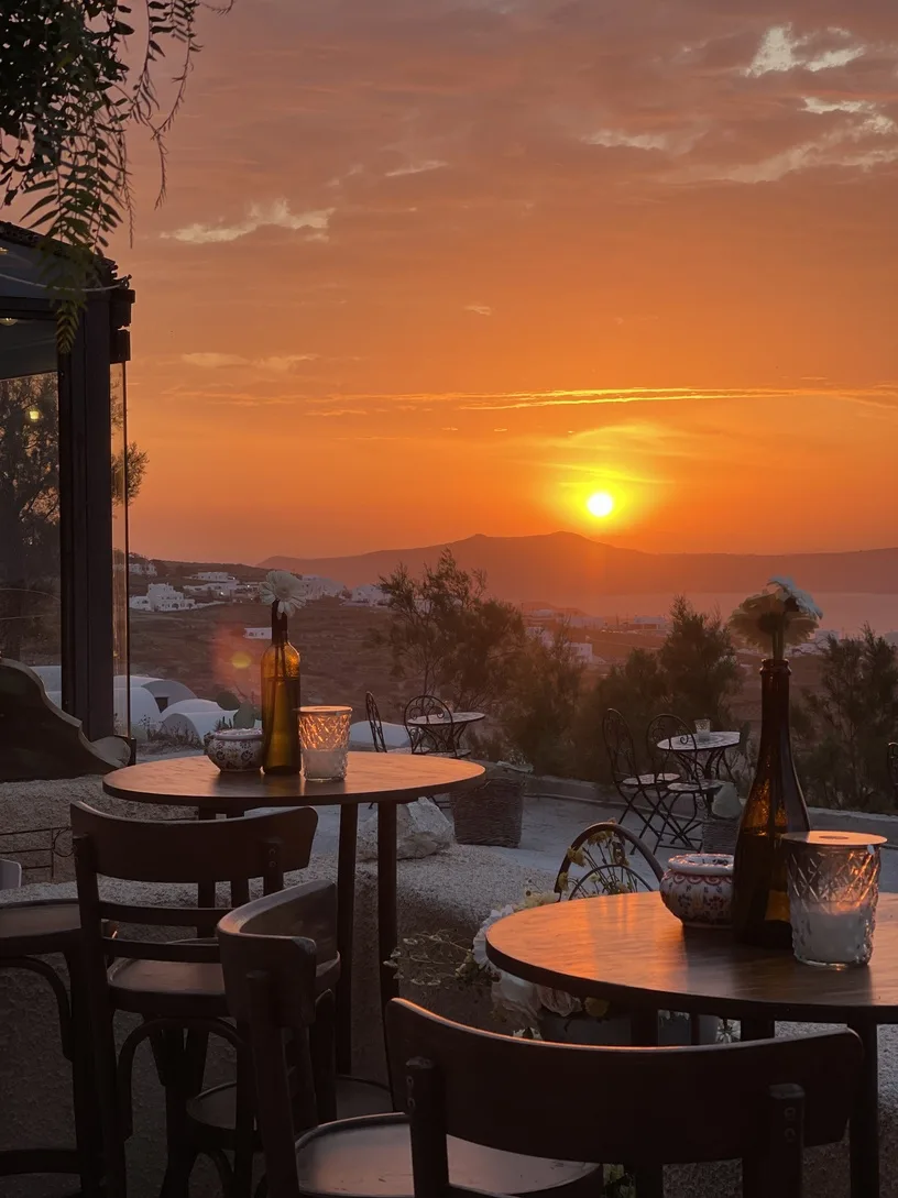 Sunset over Santorini from Pyrgos