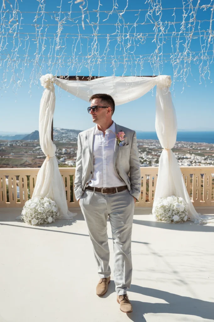 Philip & Linda wedding at Madame Sousou, Santorini — 3