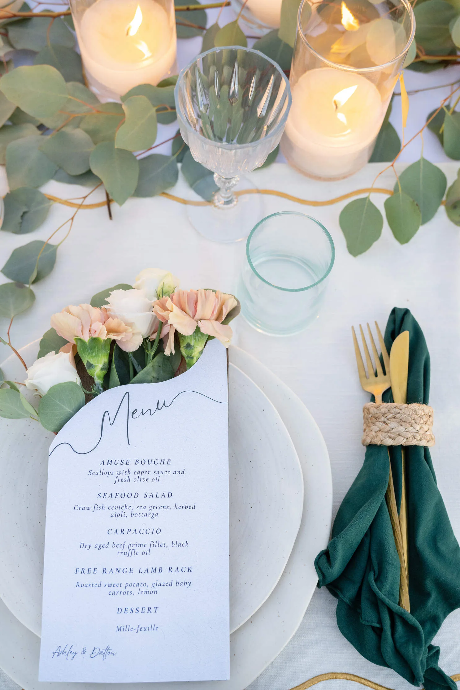Santorini wedding décor and rentals